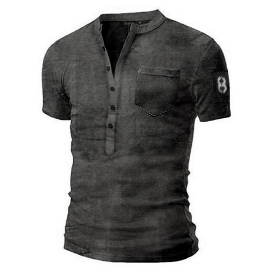 

Mens Printed Tactical Short-sleeved T-shirt