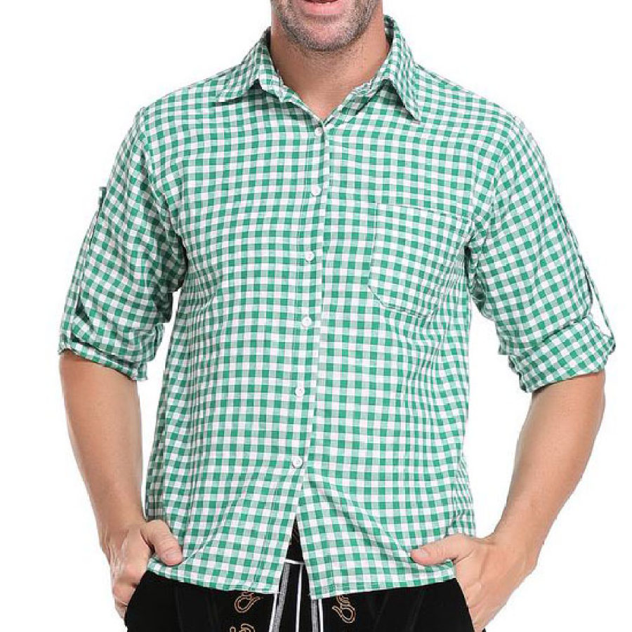 

German Oktoberfest Men's Plaid Shirt