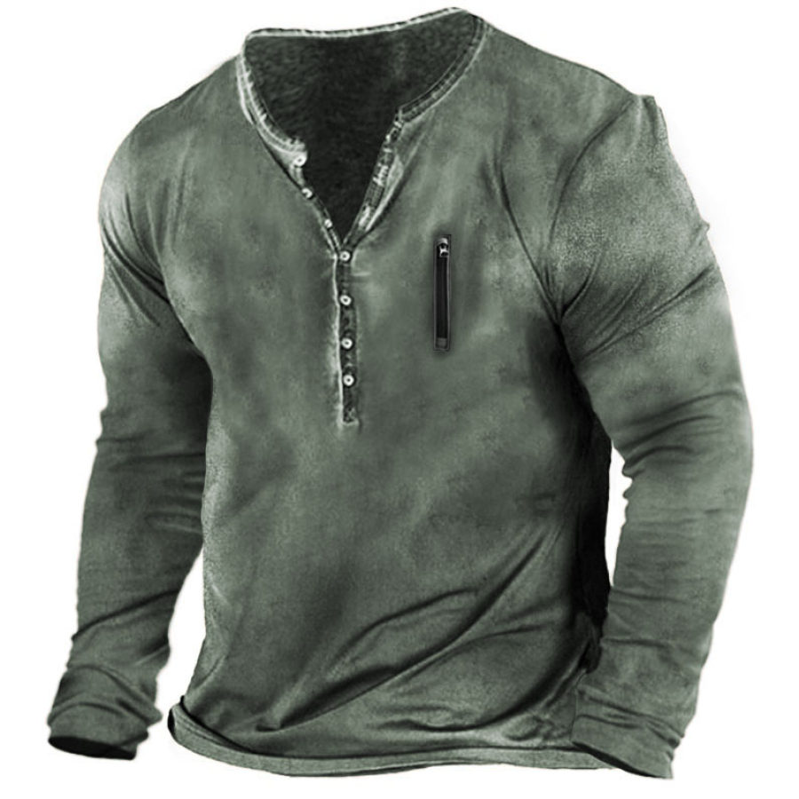 

Men' Henley Long Sleeve Training Shirt