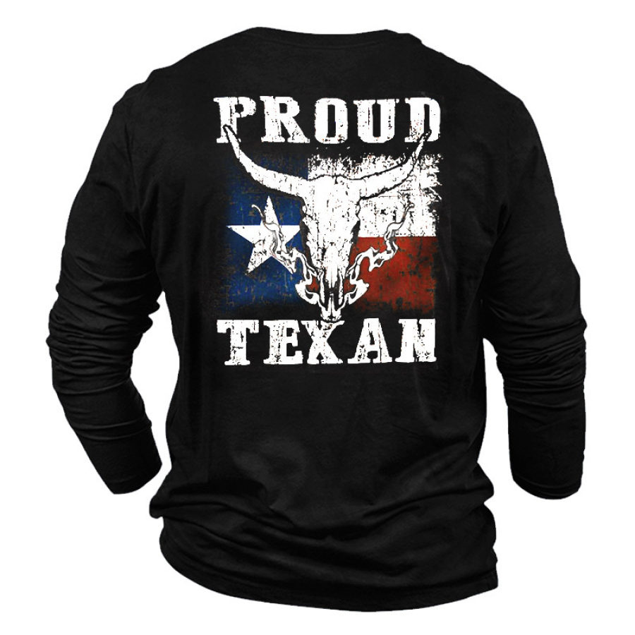 

Proud Texan Men's Ethnic Print Cotton T-Shirt