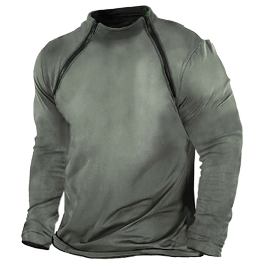 

Men's Outdoor Tactical Multifunctional Zip T-Shirt