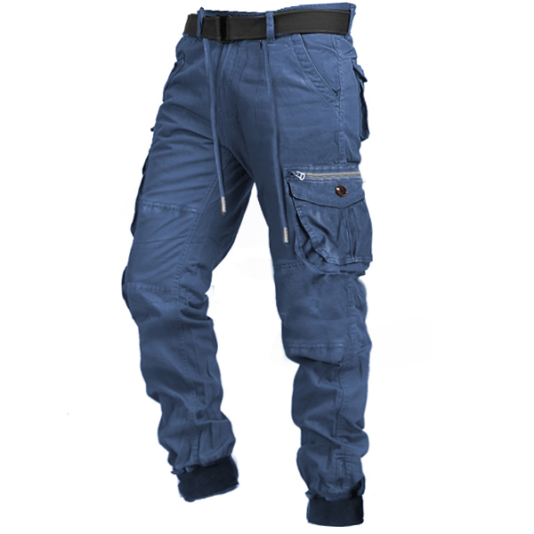 Men's Outdoor Zipper Multi-pocket Chic Combat Casual Tactical Pants