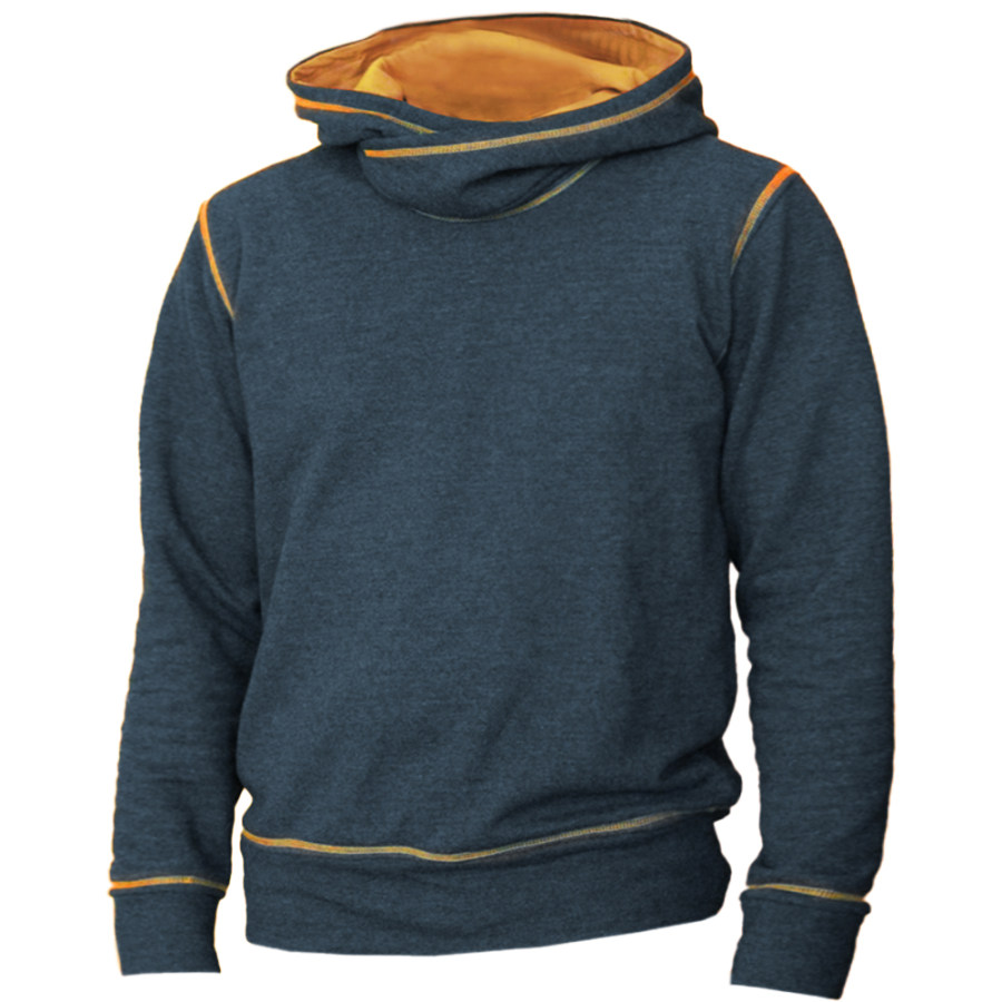

Men's Outdoor Colorblock Hooded Casual Sweatshirt