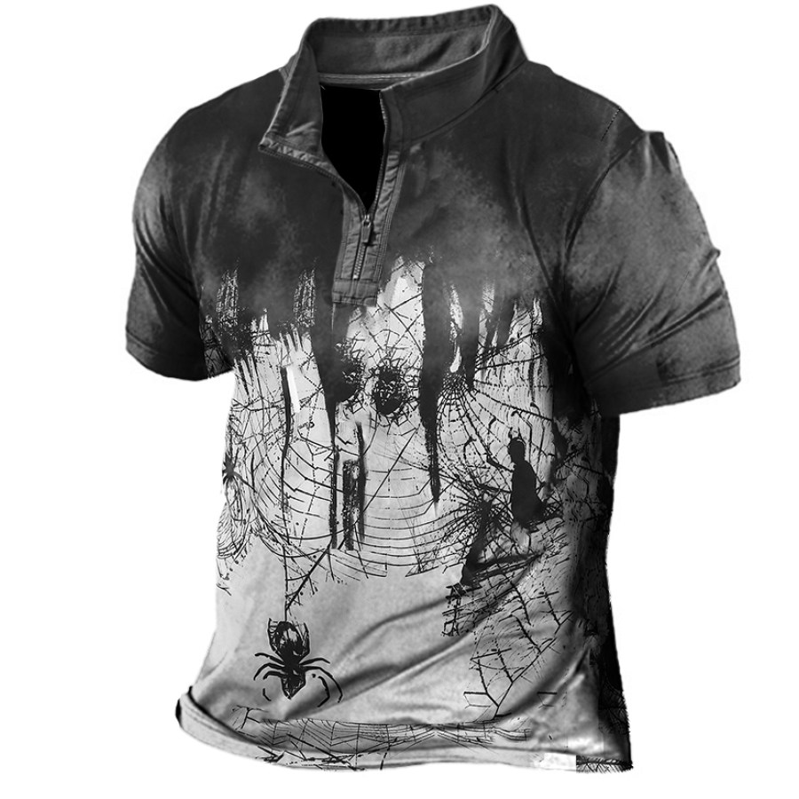 

Men's Outdoor Halloween Print Short Sleeve Shirt