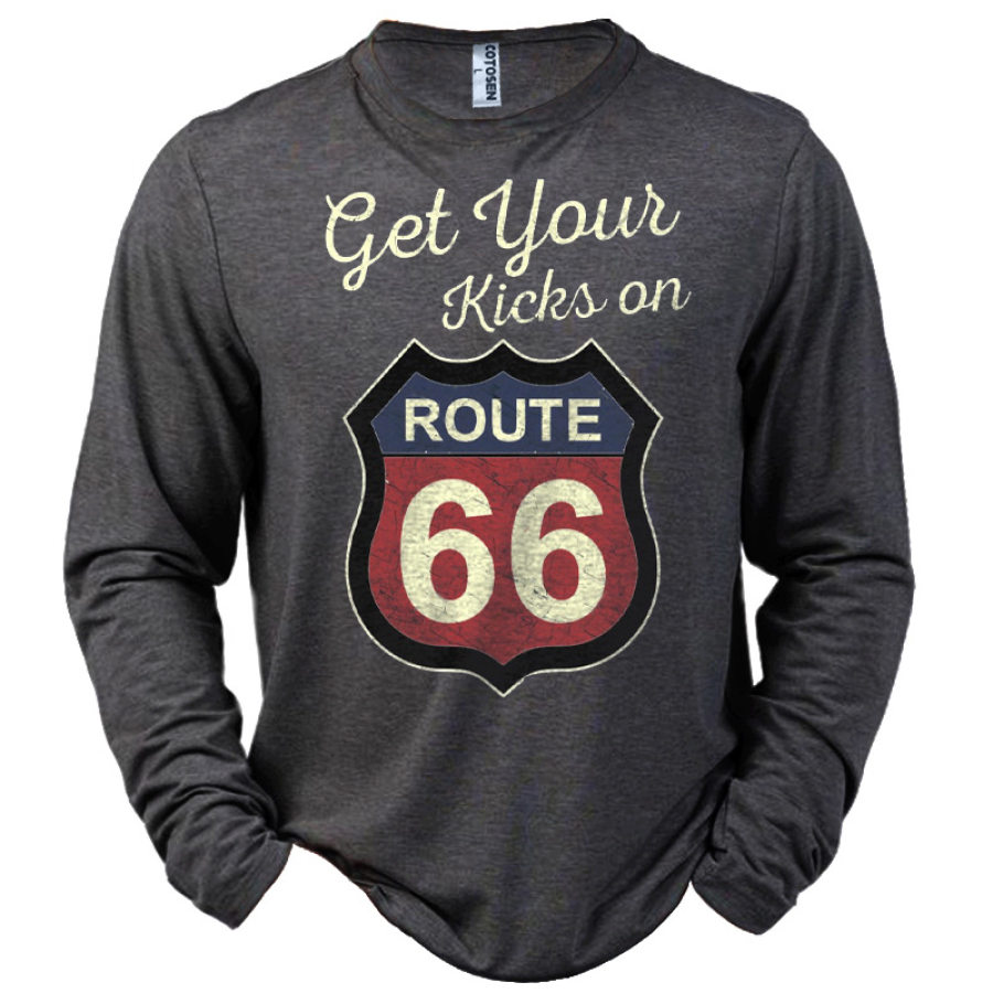 

Get Your Kicks On Route 66 Men's Road Trip Cotton T-Shirt