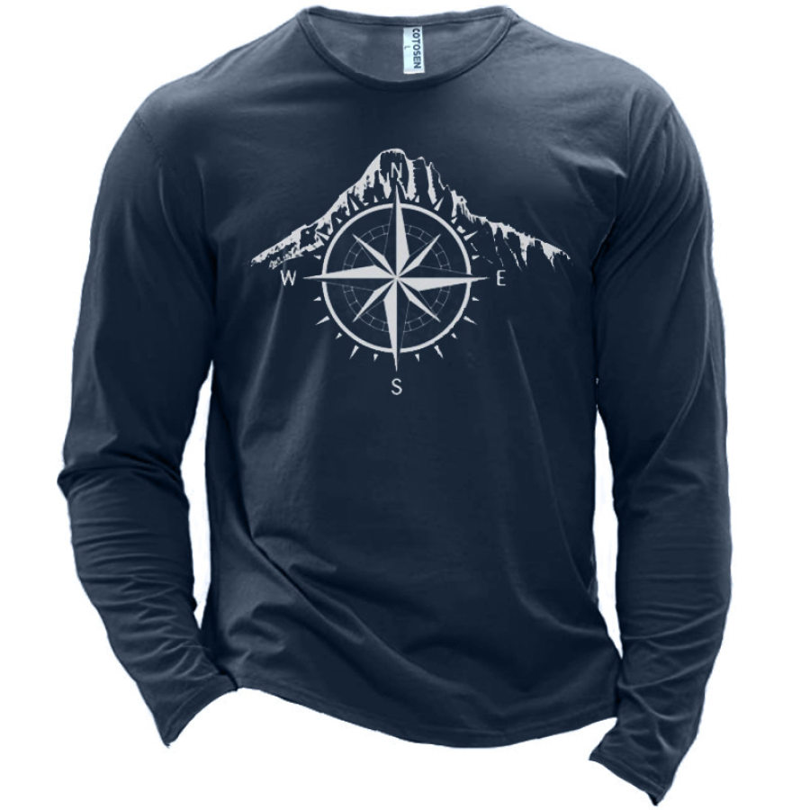 

Men's Outdoor Compass Hiking Cotton T-Shirt