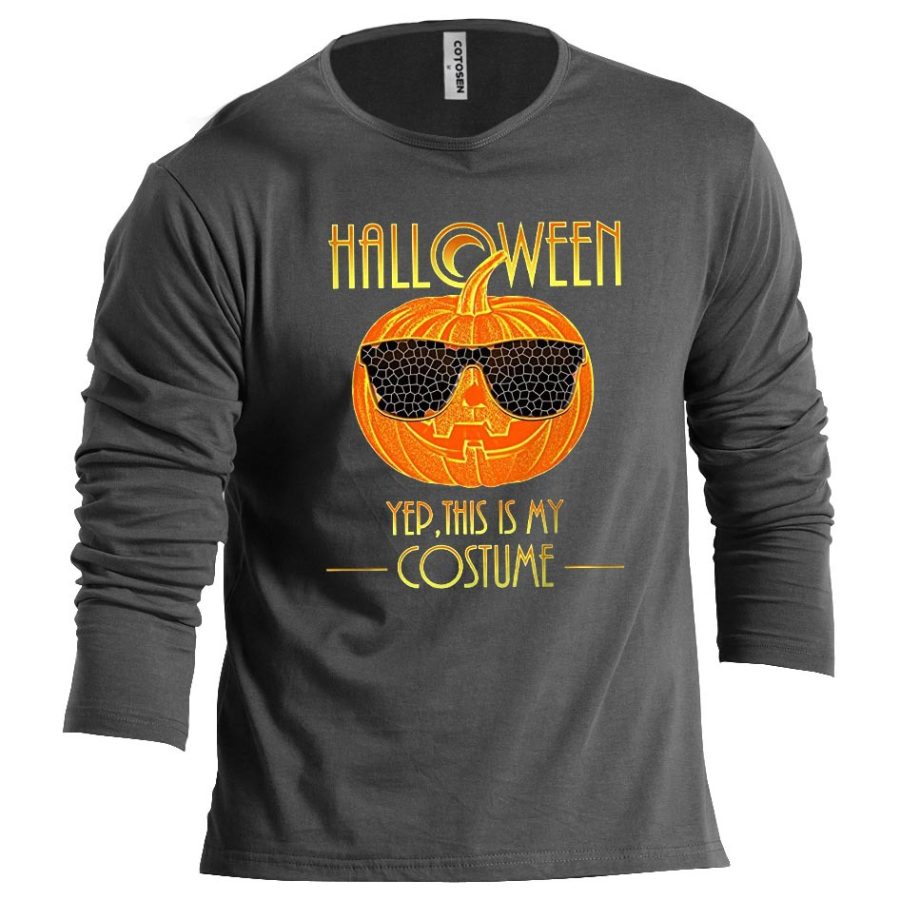

Men's Halloween Yep This Is My Costume Cotton Long Sleeve T-Shirt