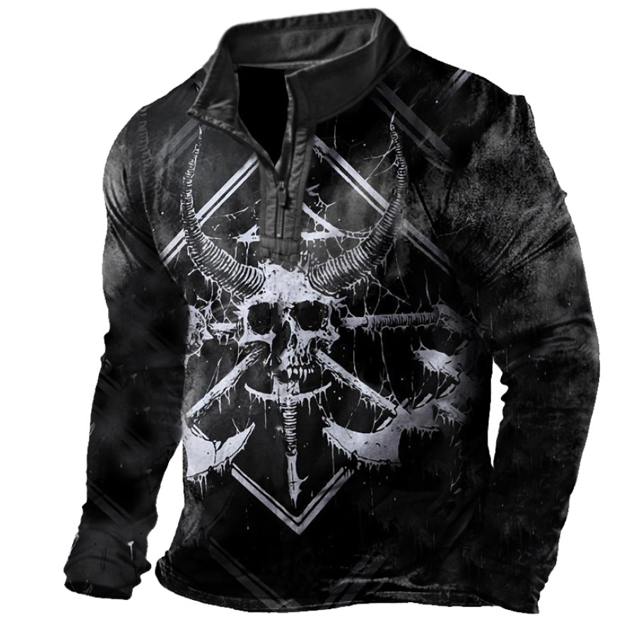 

Men's Skull Print Casual T-Shirt