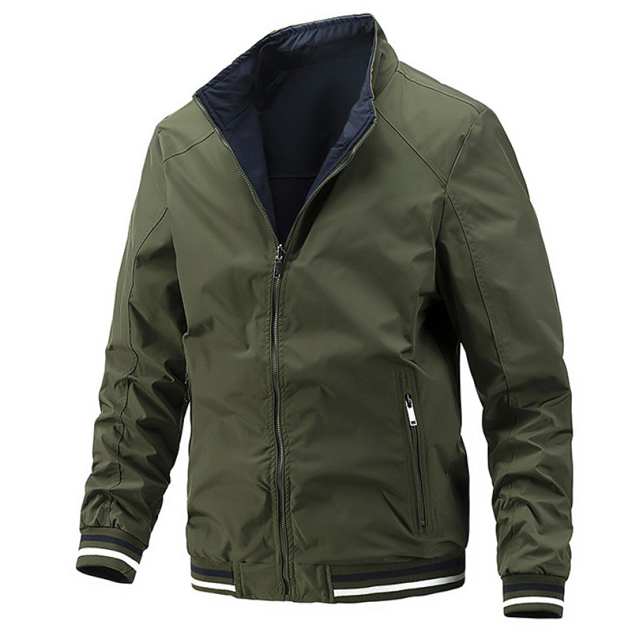 

Men's Outdoor Reversible Stand Collar Jacket