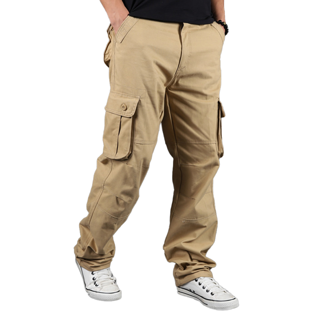 Men's Outdoor Multi-pocket Cotton Chic Casual Elastic Cargo Pants