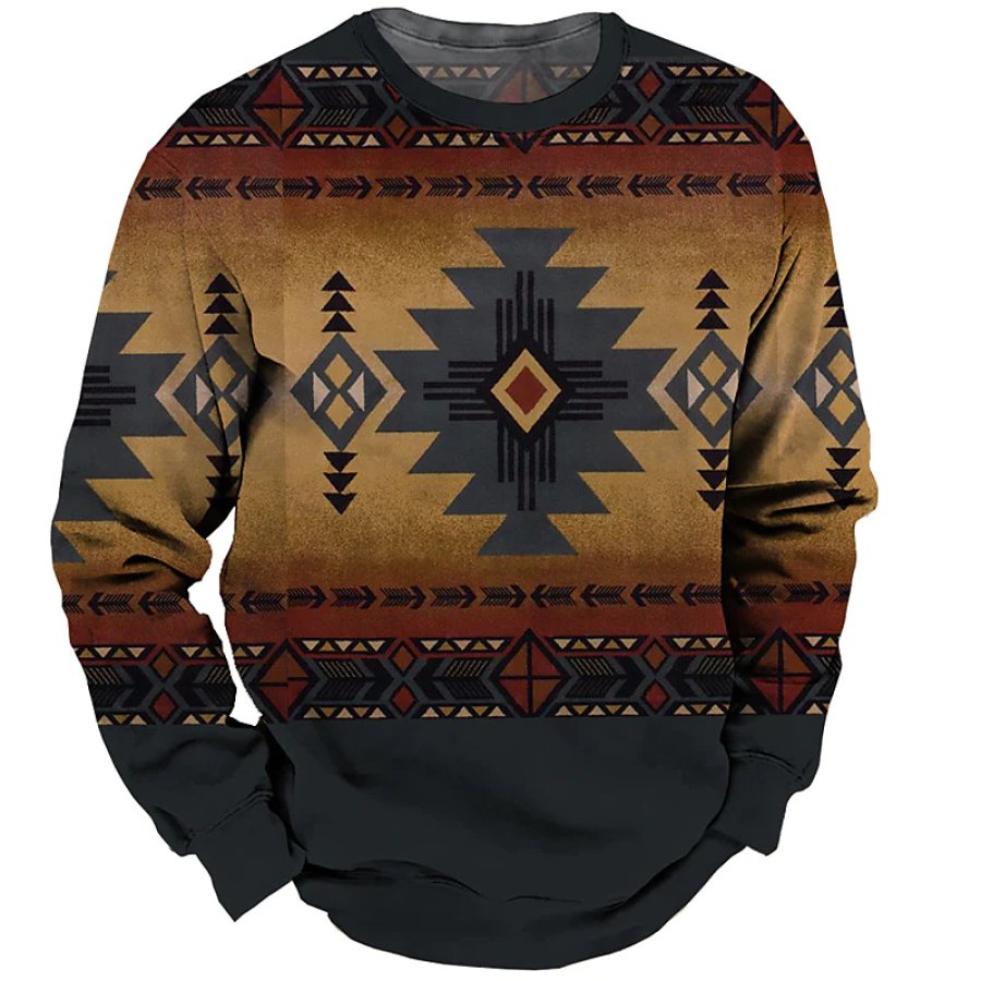 

Men's Ethnic Totem Graphic Print Sweatshirt