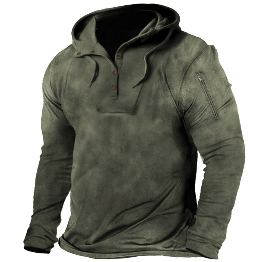 

Men's Vintage Outdoor Tactical Hooded Long Sleeve T-Shirt