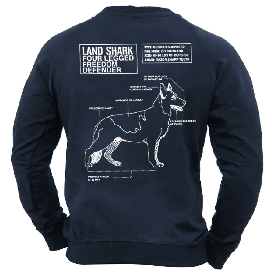 

Land Shark Four Legged Freedom Defender Men's Printed Sweatshirt