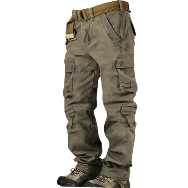Men's Multi-pocket Outdoor Cotton Cargo Pants - Sanhive.com 