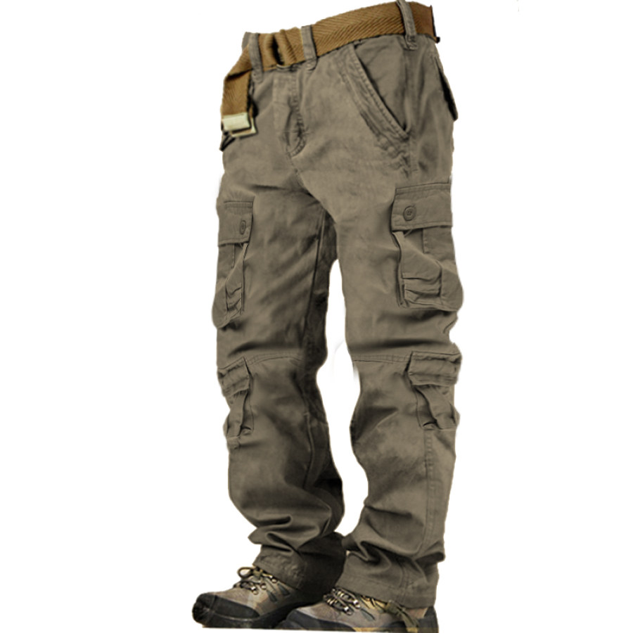 

Pantalones Cargo De Algodón Para Exteriores Con Varios Bolsillos Para Hombre