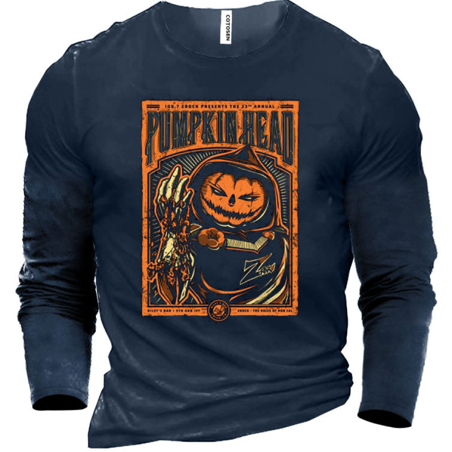 

Pumpkin Head Men's Cotton T-Shirt
