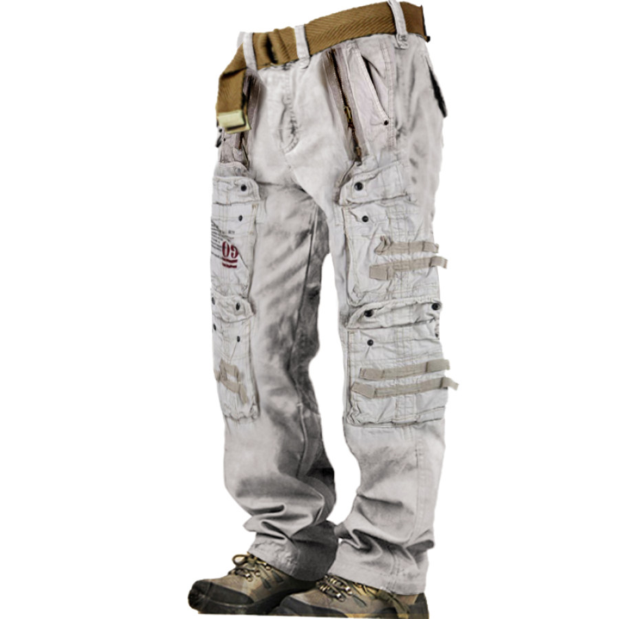 

Men's Vintage Multi-Pocket Cotton Tactical Casual Pants