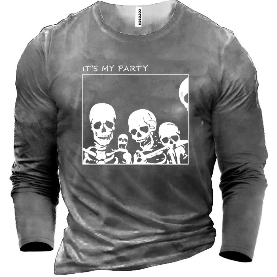 

Halloween It Is My Party Men's Cotton T-Shirt