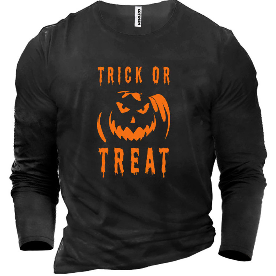 

Halloween Trick Or Treat Men's Cotton T-Shirt