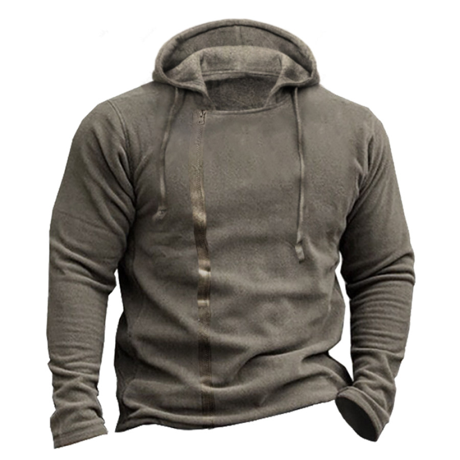 

Men's Outdoor Casual Fleece Zip Hooded Sweatshirt