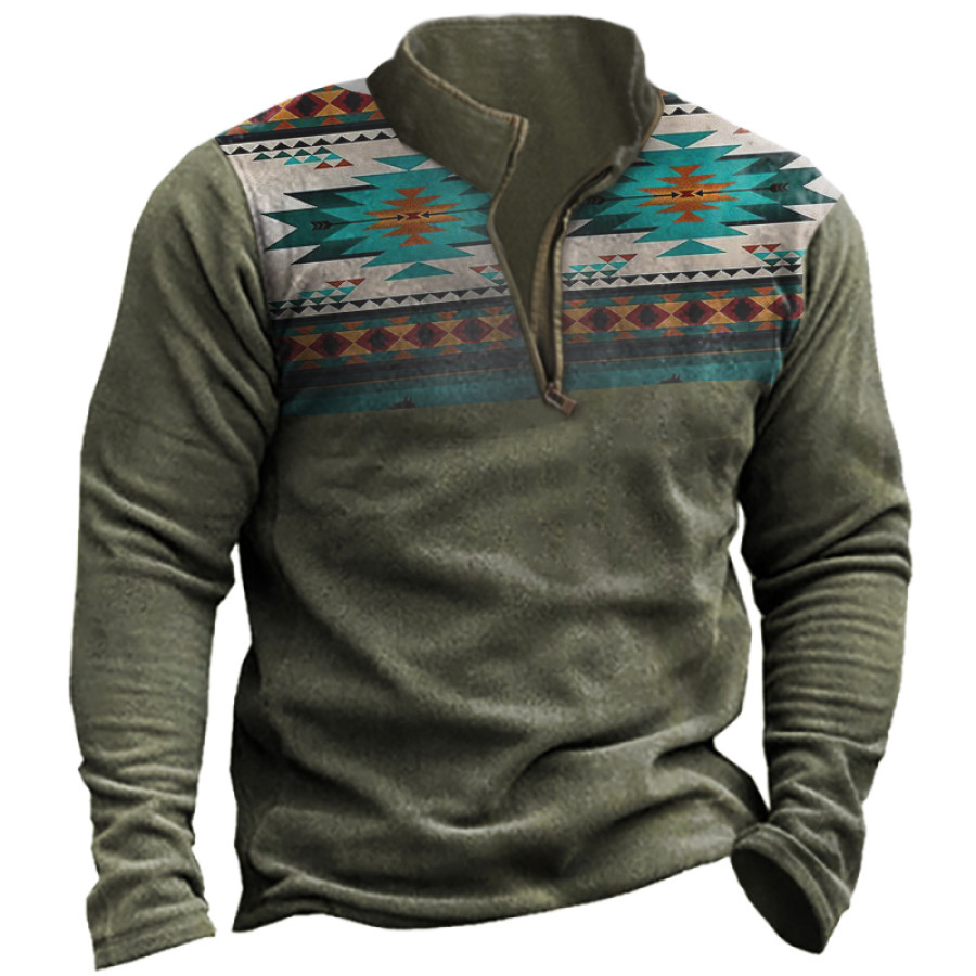 

Men's Bohemian Western Ethnic Style Print Sweatshirt