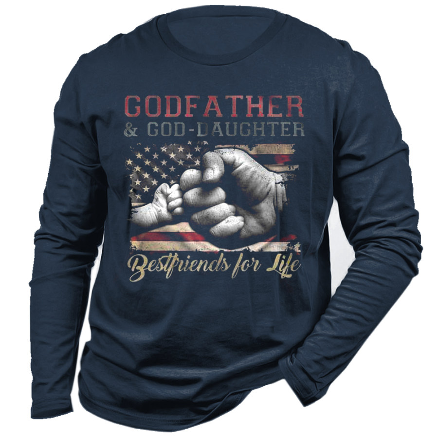 

Godfather & God Daughter Bestfriends For Life Men's Long Sleeve T-shirt