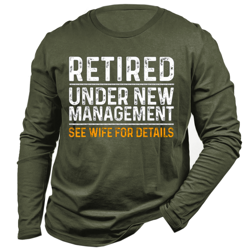 Funny Retirement Design Men Chic Dad Retiring Party Humor Lovers Long Sleeves T-shirt