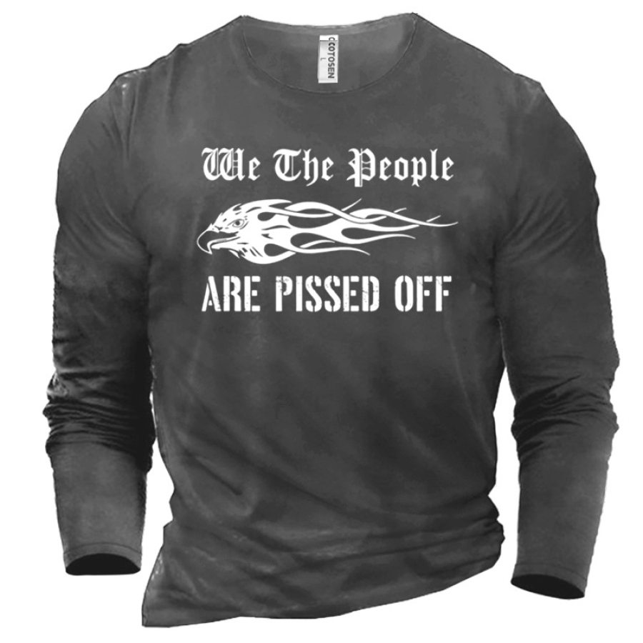 

We The People Are Pissed Off Men's Printed Cotton T-Shirt