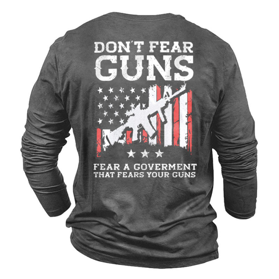 

Don't Fear Guns Men's Printed Long Sleeve Cotton T-Shirt