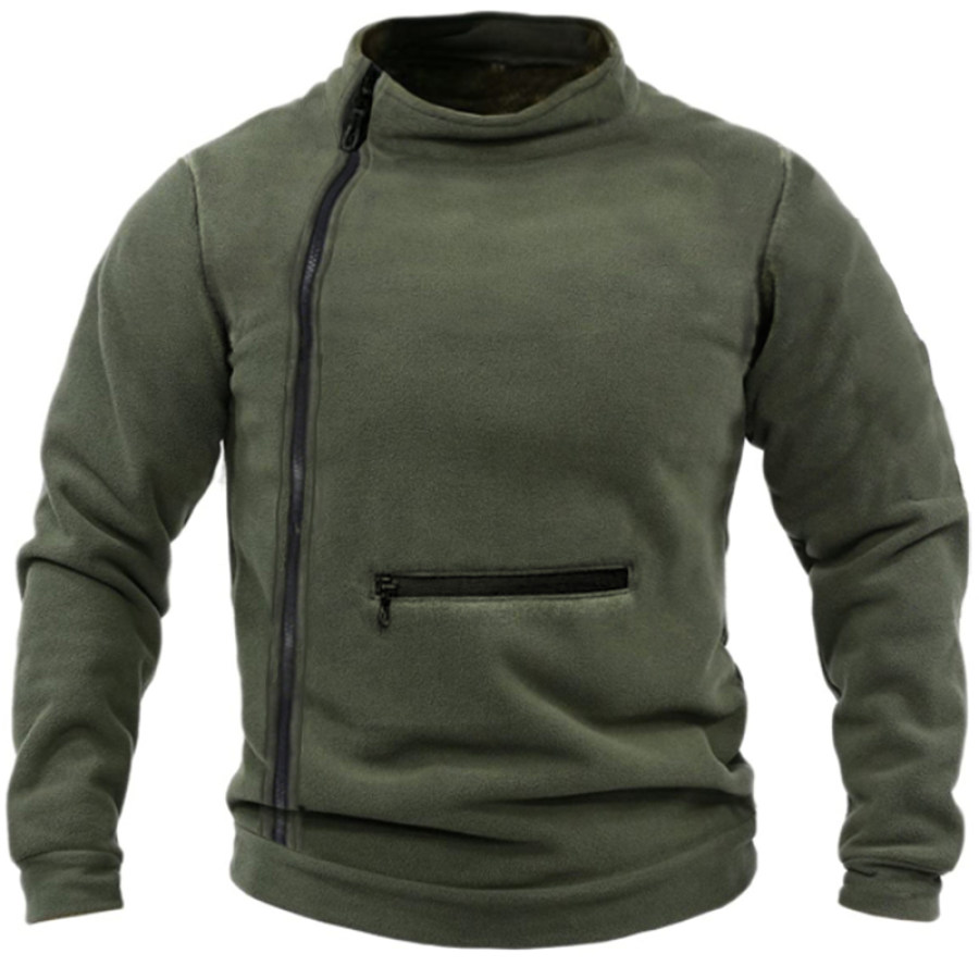 

Men's Fleece Thickened Down Warm Full Zip Sweatshirt