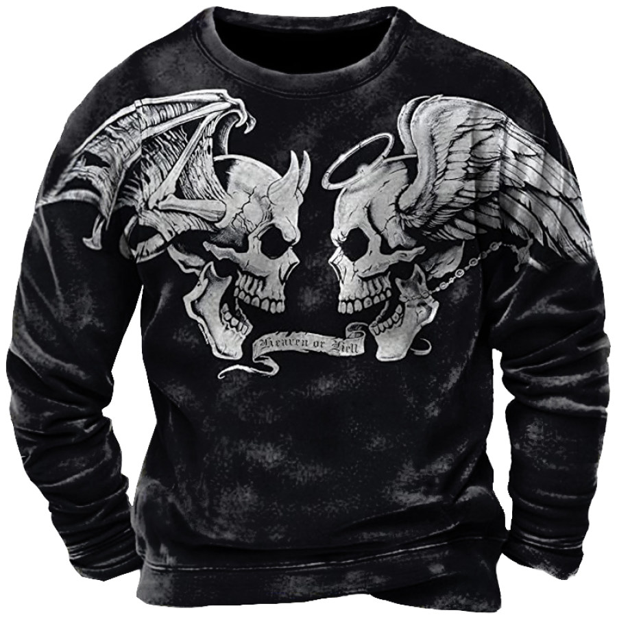 

Men's Vintage Skull Faith Print Sweatshirt