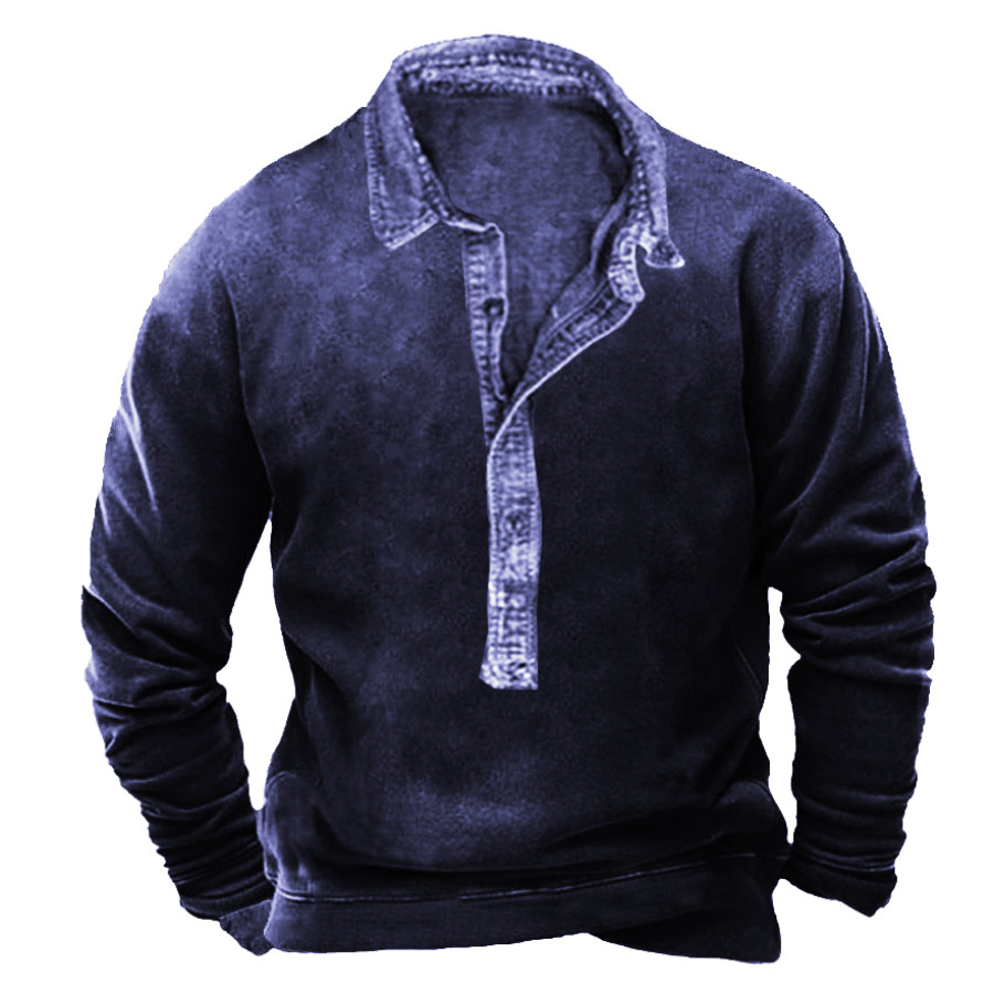 

Men's Lapel Training Sweatshirt