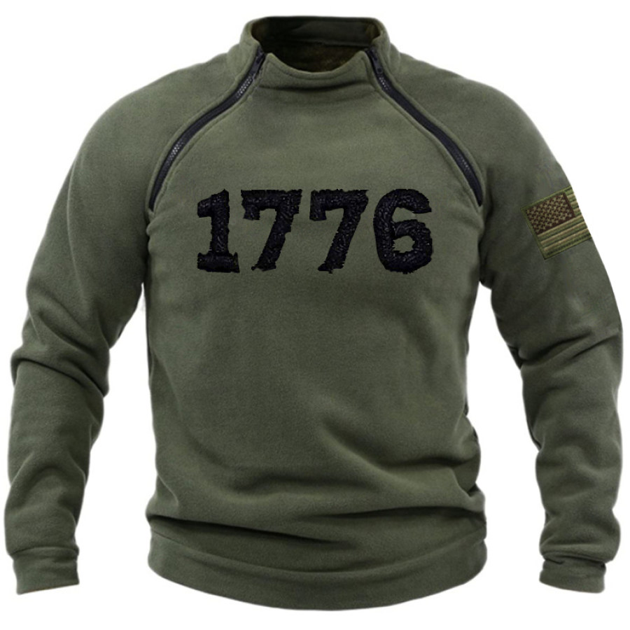 

Mens Outdoor 1776 Embroidered Patriot Fleece Sweatshirt