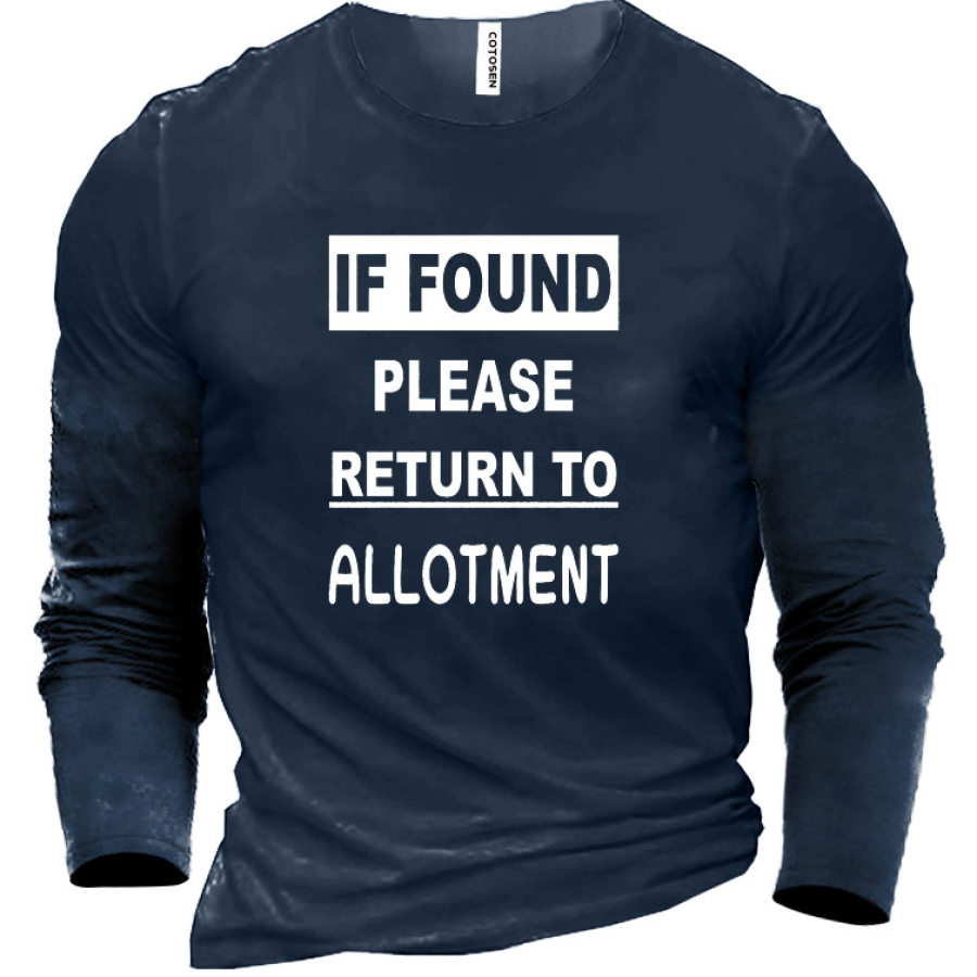 

If Found Allotment Men's Cotton T-Shirt