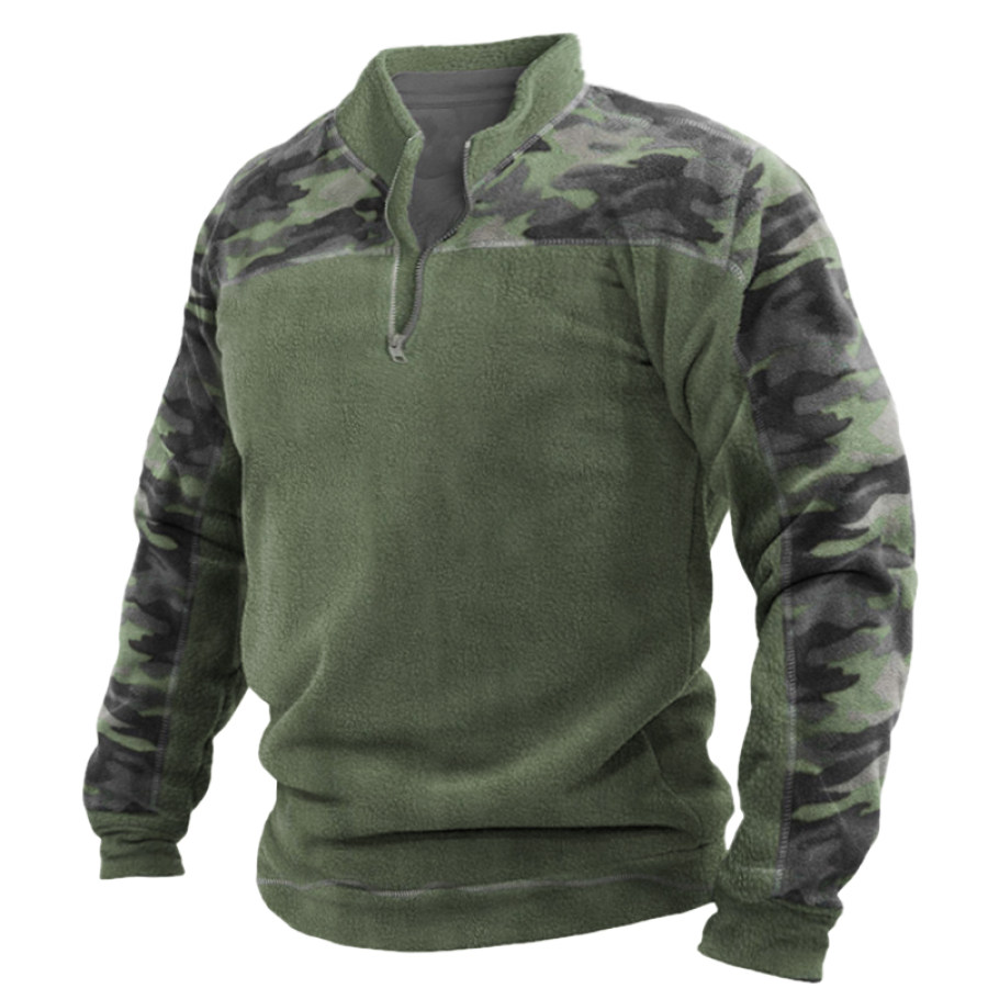 

Men's Outdoor Fleece Panel Henley Collar Sweatshirt