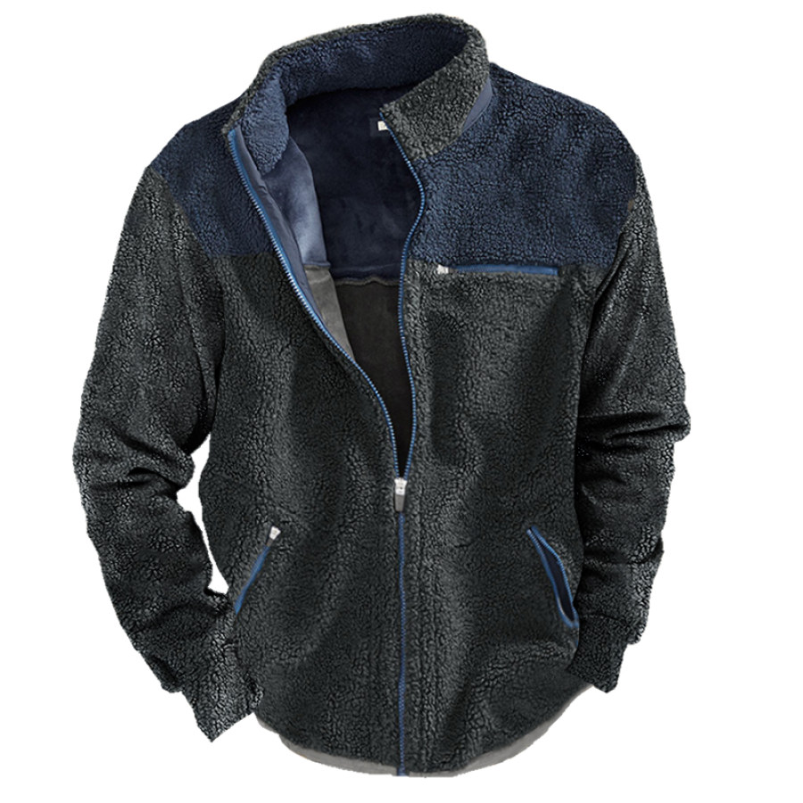 

Men's Outdoor Fleece Stand Collar Jacket