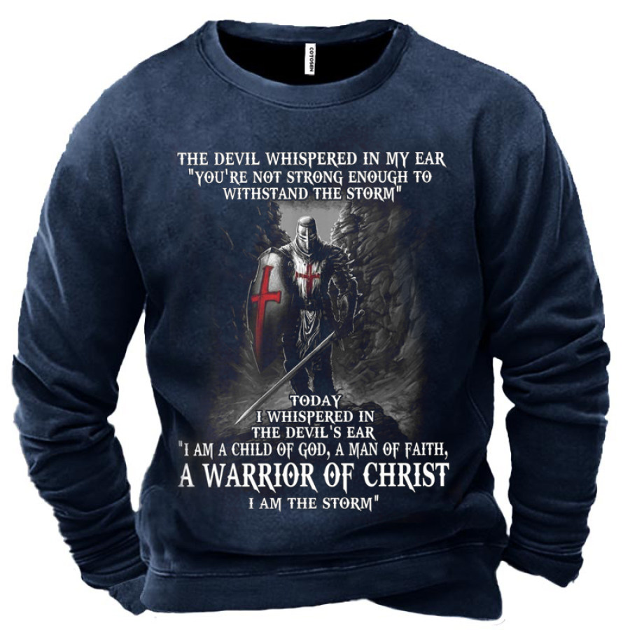 

The Devil Whispered In My Ear Men's Christ Sweatshirt