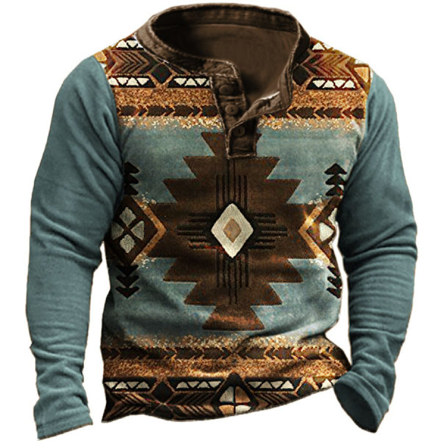 

Aztec Men's Henley Sweatshirt