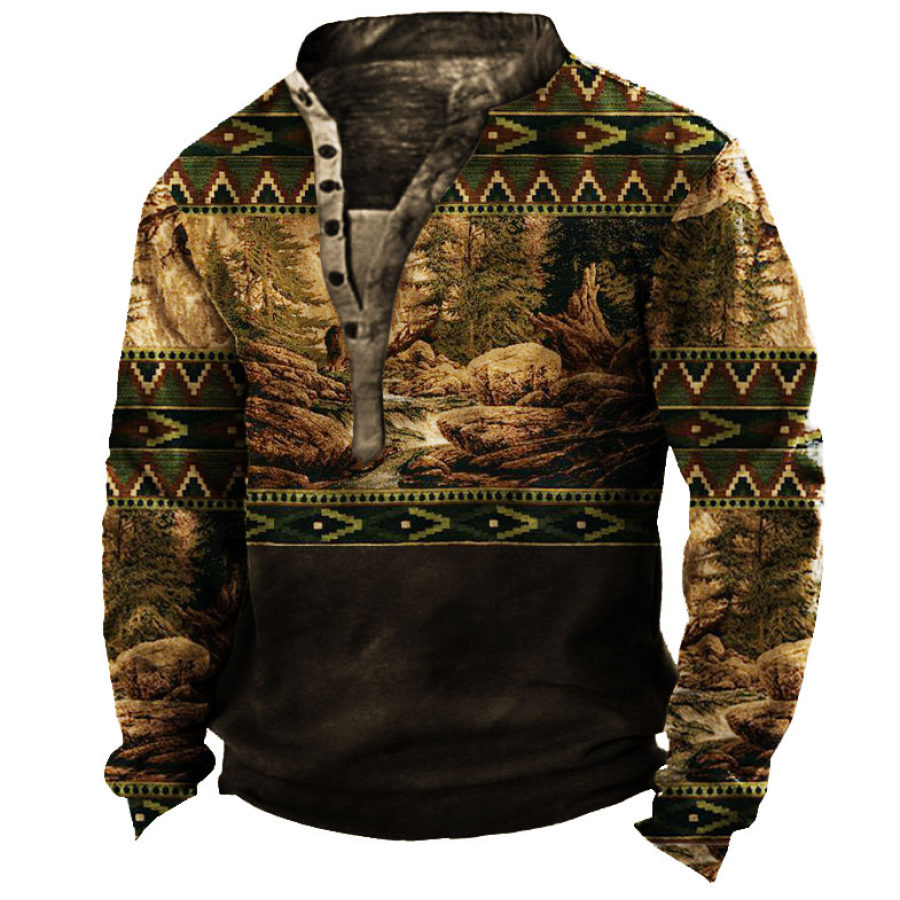 

Aztec Men's Henley Sweatshirt