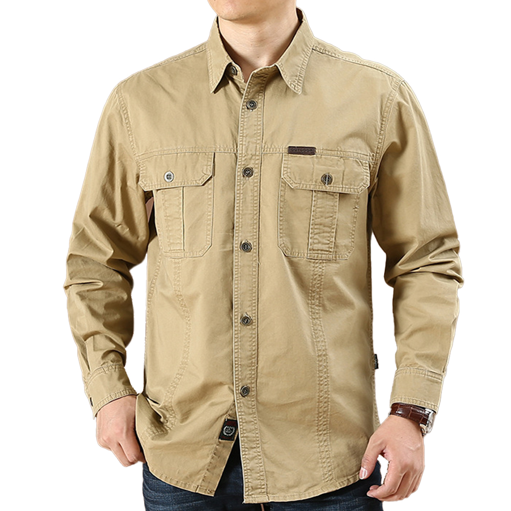 Men's Outdoor Workwear Pocket Chic Casual Long Sleeve Shirt