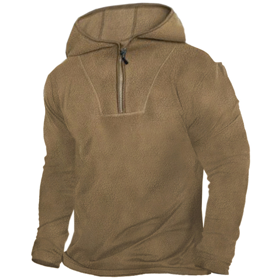 

Men's Outdoor Fleece Hooded Long Sleeve Casual Sweatshirt
