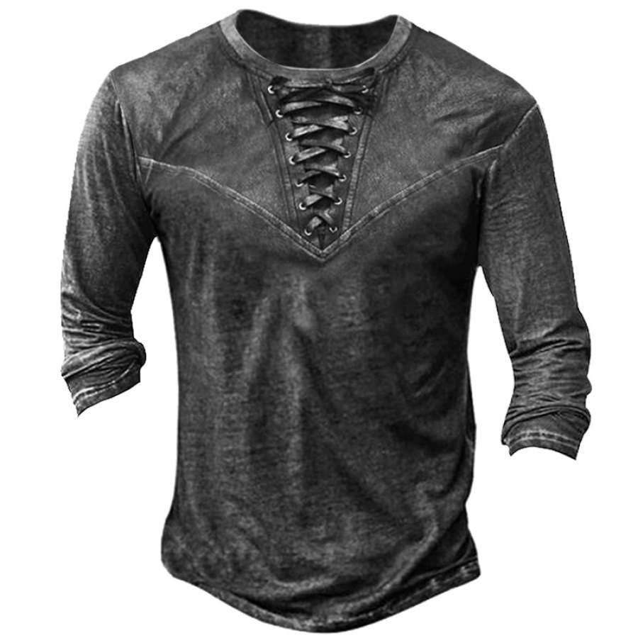 

Men's Retro Outdoor Special Training Tactical Lace-Up T-Shirt