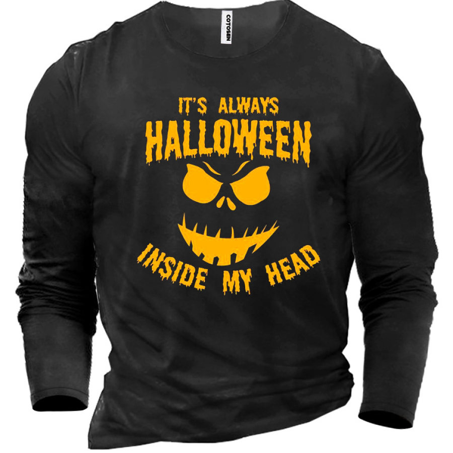 

It Is Always Halloween Inside My Head Men's Cotton T-Shirt