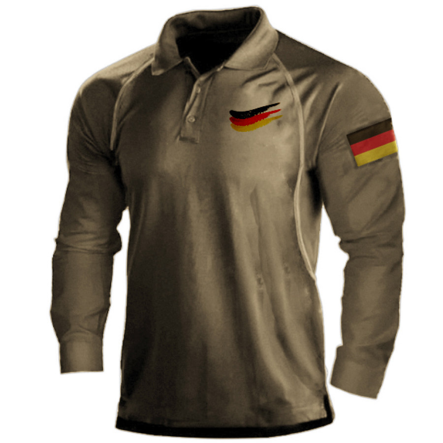 

German Flag Men's Training Uniform Long Sleeve Shirt