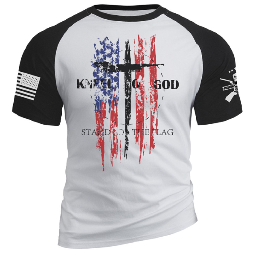 

American Flag Raglan Sleeve Men's T-Shirt