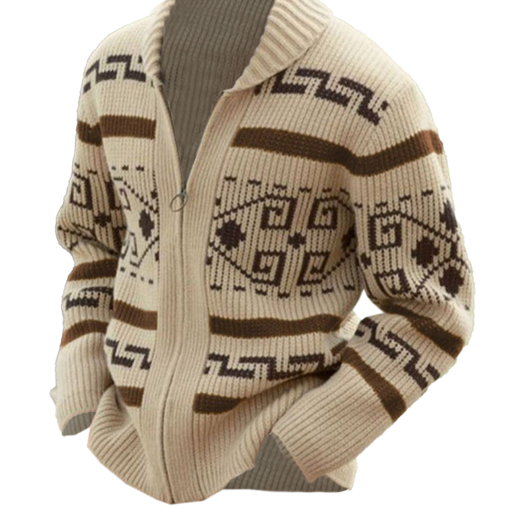 Men's Ethnic Totem Print Chic Casual Sweater