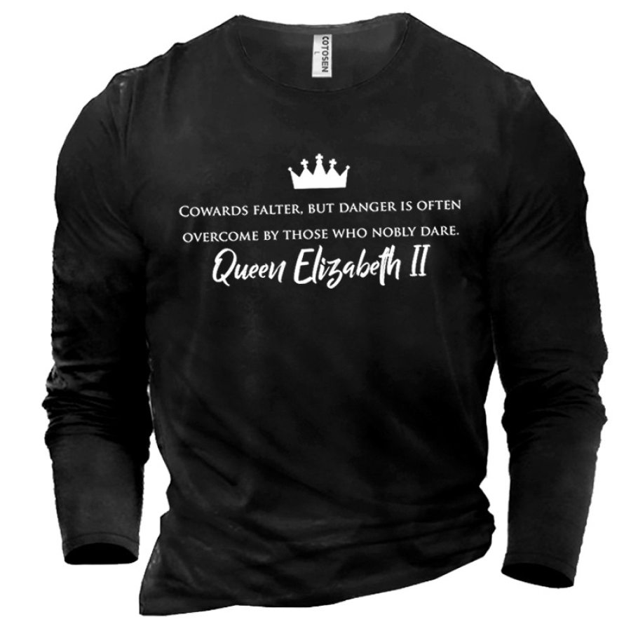 

In Peace Majesty The Queen Men's Commemorative Cotton T-Shirt