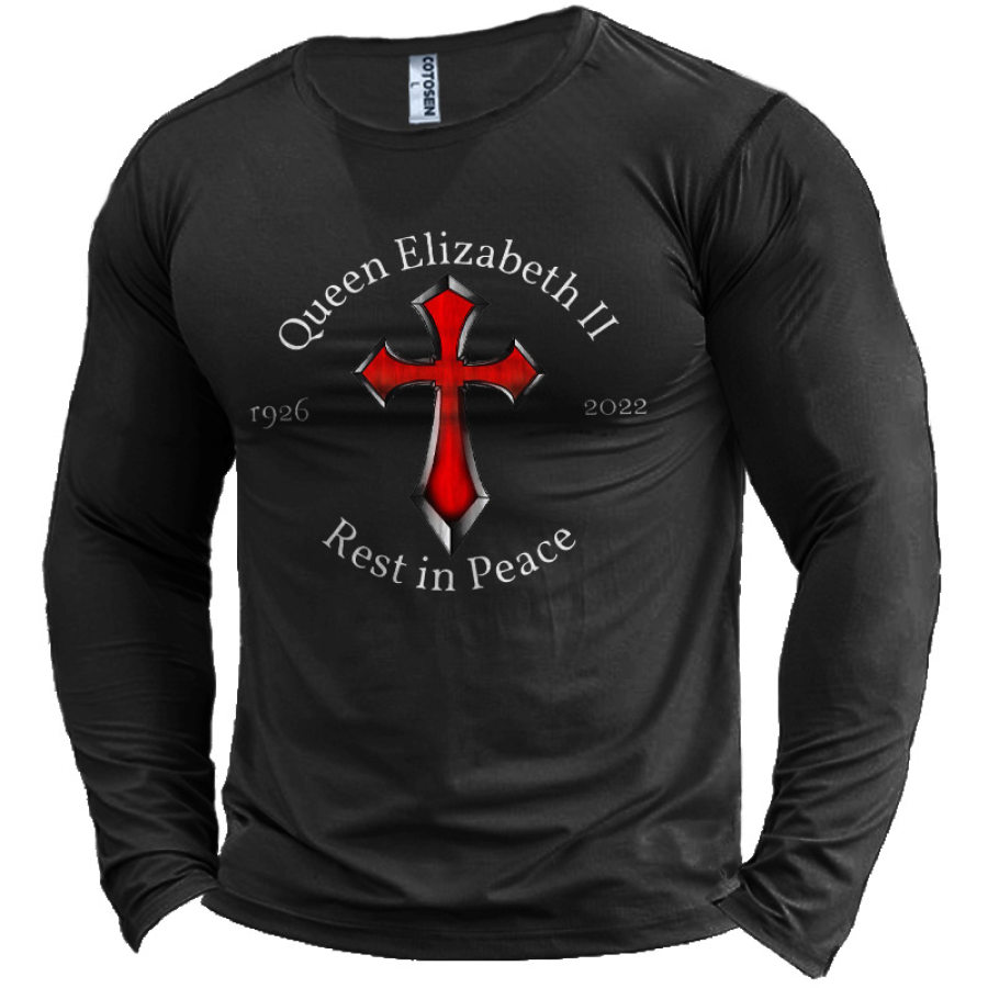 

Reat In Peace Men's In Memory Of Queen Cotton T-Shirt