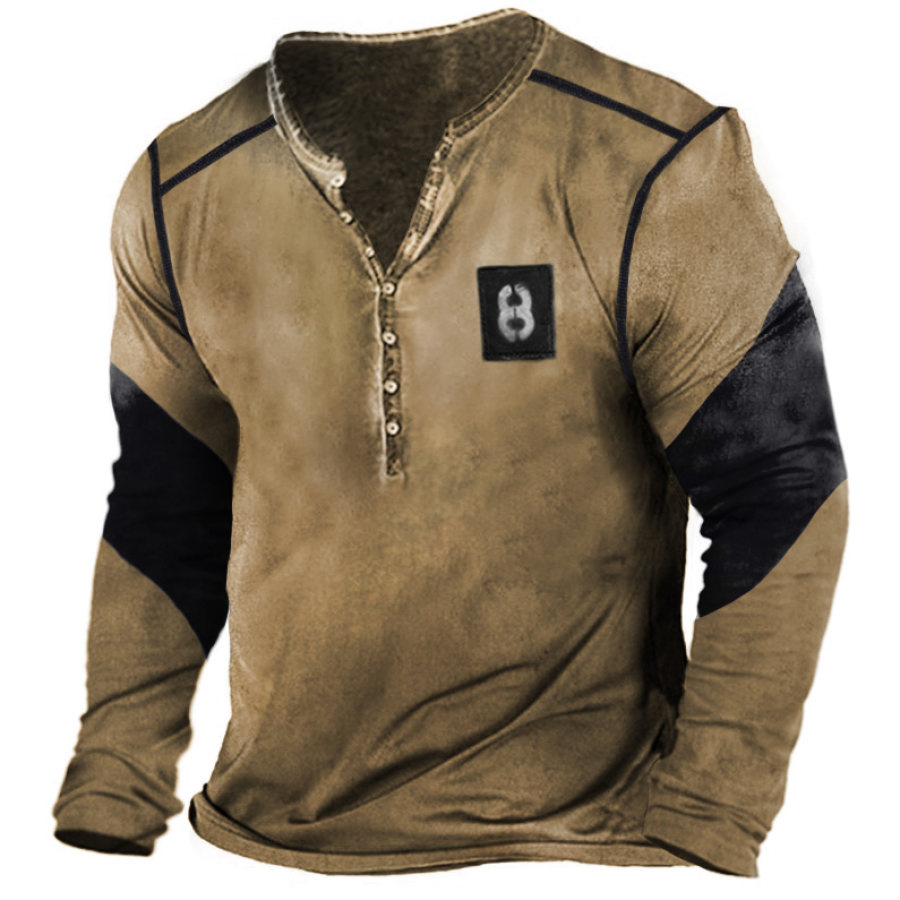 

Men's Outdoor Tactical Henley Long Sleeve T-Shirt