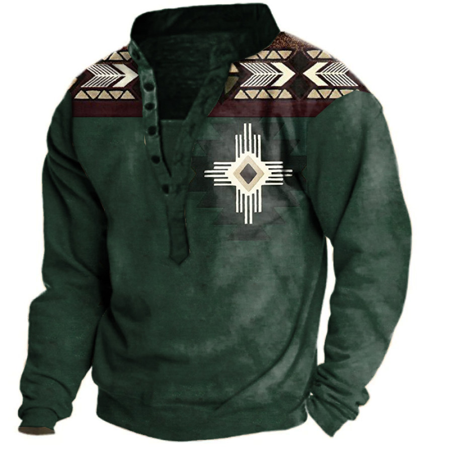 

Men's Aztec Training Henley Sweatshirt